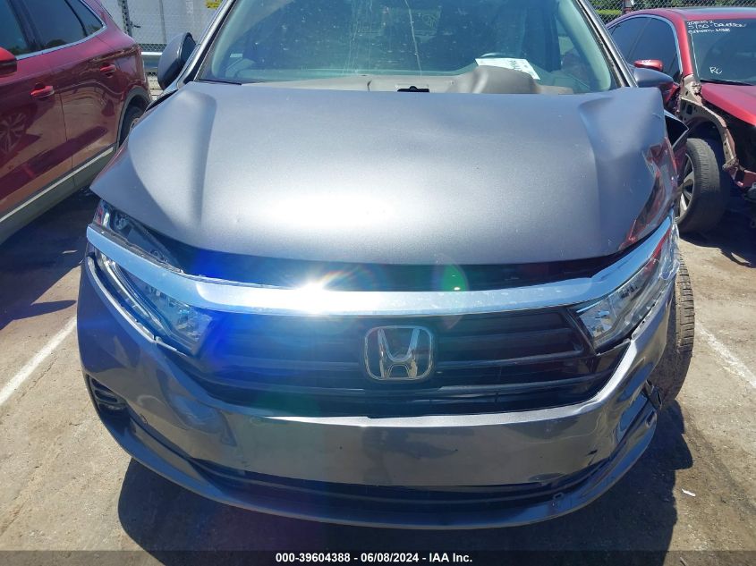 2022 Honda Odyssey Touring VIN: 5FNRL6H86NB043097 Lot: 39604388