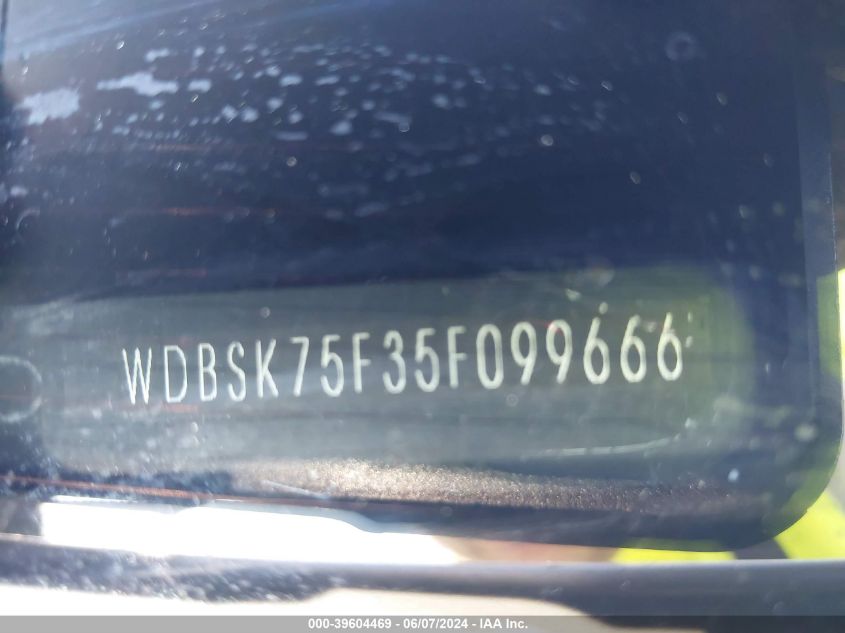 2005 Mercedes-Benz Sl 500 VIN: WDBSK75F35F099666 Lot: 39604469