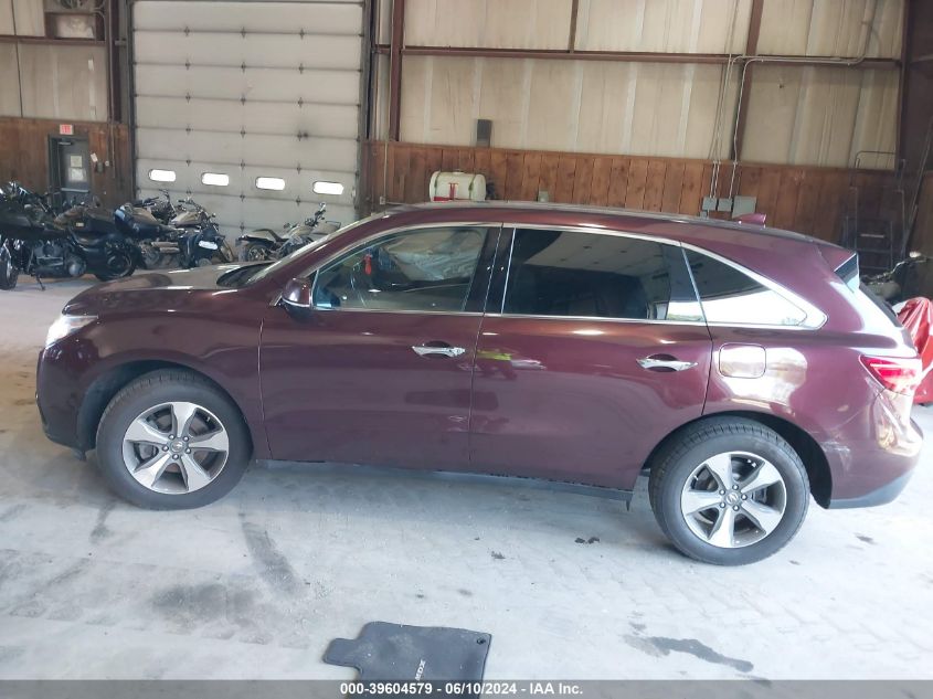 2016 Acura Mdx Acurawatch Plus Package VIN: 5FRYD4H22GB018983 Lot: 39604579