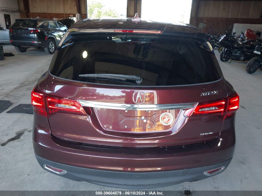 2016 Acura Mdx Acurawatch Plus Package VIN: 5FRYD4H22GB018983 Lot: 39604579