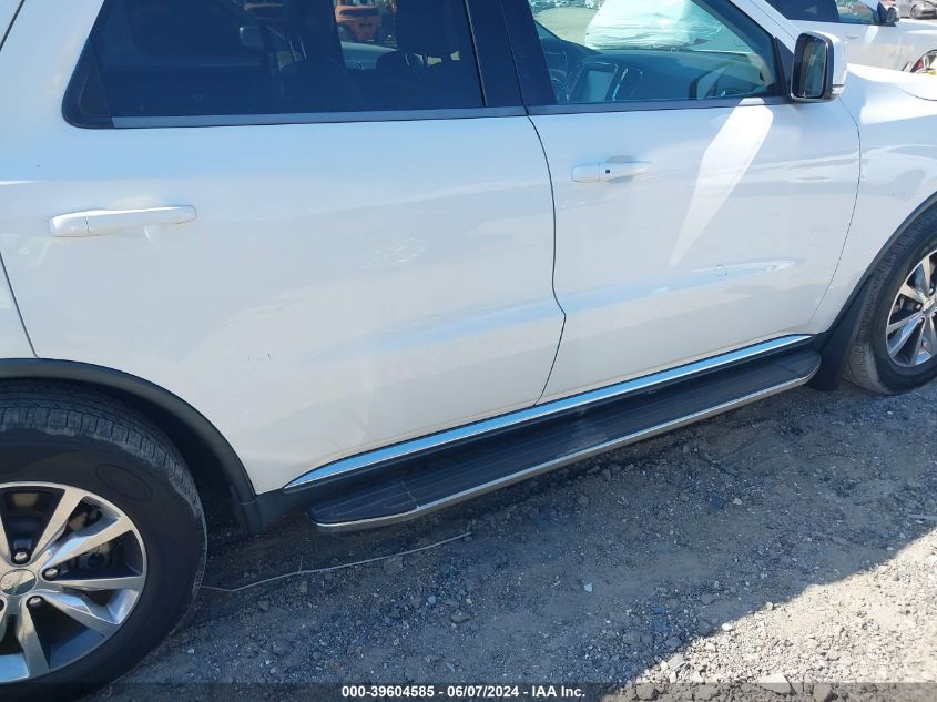 2016 Dodge Durango Limited VIN: 1C4RDHDG6GC476909 Lot: 39604585