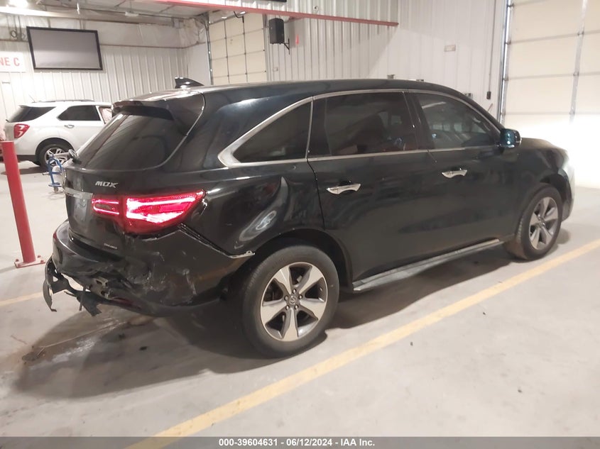 2014 Acura Mdx VIN: 5FRYD4H23EB010856 Lot: 39604631