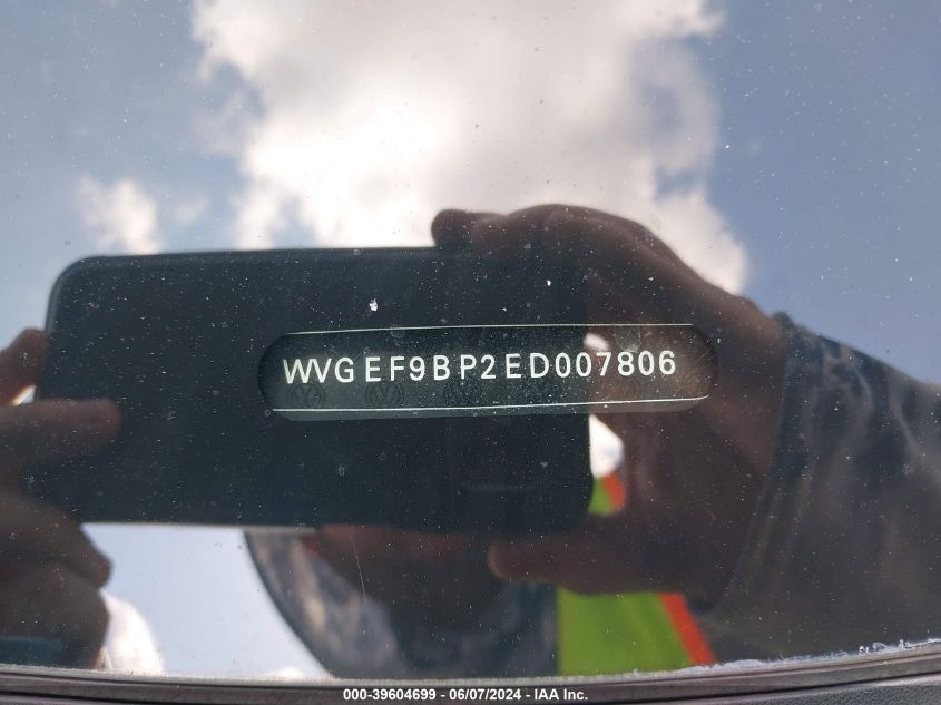 WVGEF9BP2E0007806 2014 Volkswagen Touareg 3.6L Lux