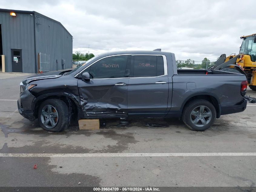 2022 Honda Ridgeline Rtl-E VIN: 5FPYK3F7XNB027743 Lot: 39604709