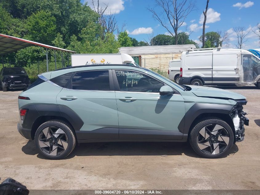 2024 Hyundai Kona Limited VIN: KM8HECA30RU050302 Lot: 39604720