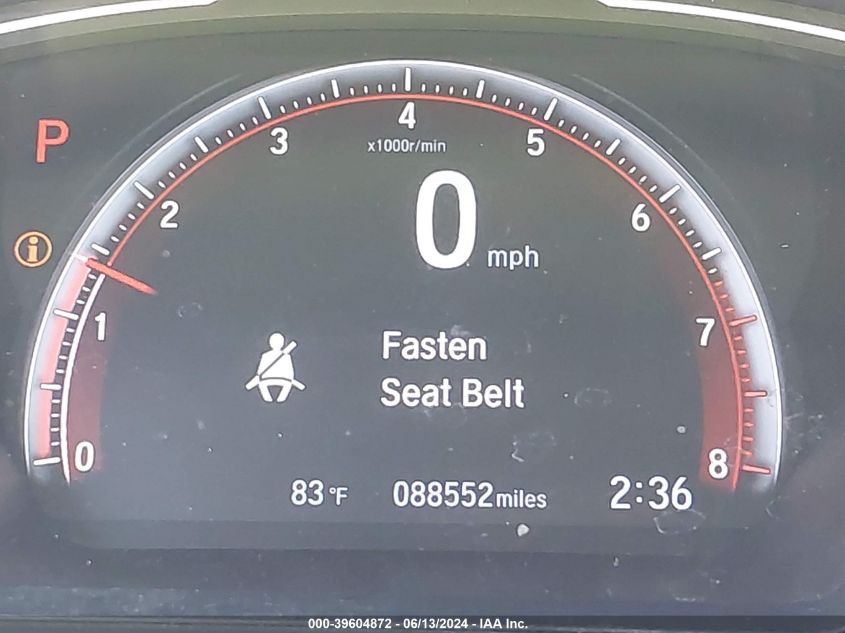 2019 Honda Civic Sport VIN: 19XFC2F87KE211832 Lot: 39604872