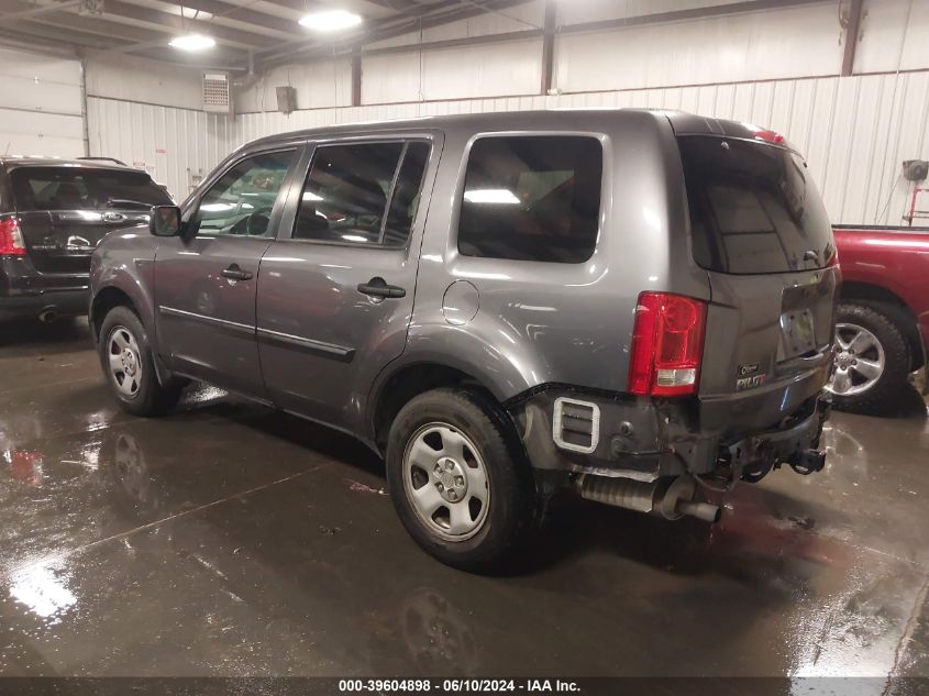 2014 Honda Pilot Lx VIN: 5FNYF4H22EB032875 Lot: 39604898