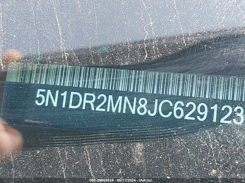 2018 Nissan Pathfinder Sl VIN: 5N1DR2MN8JC629123 Lot: 39604924