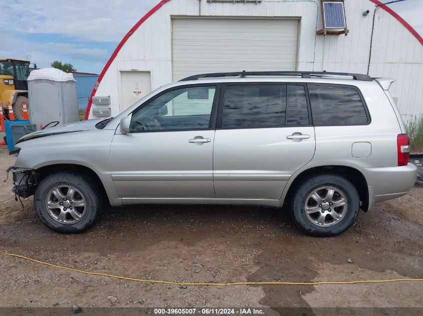 2005 Toyota Highlander V6 VIN: JTEEP21A850080414 Lot: 39605007