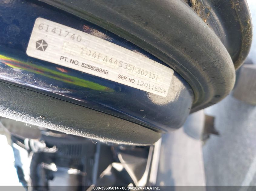 2005 Jeep Wrangler Unlimited VIN: 1J4FA44S35P307181 Lot: 39605014