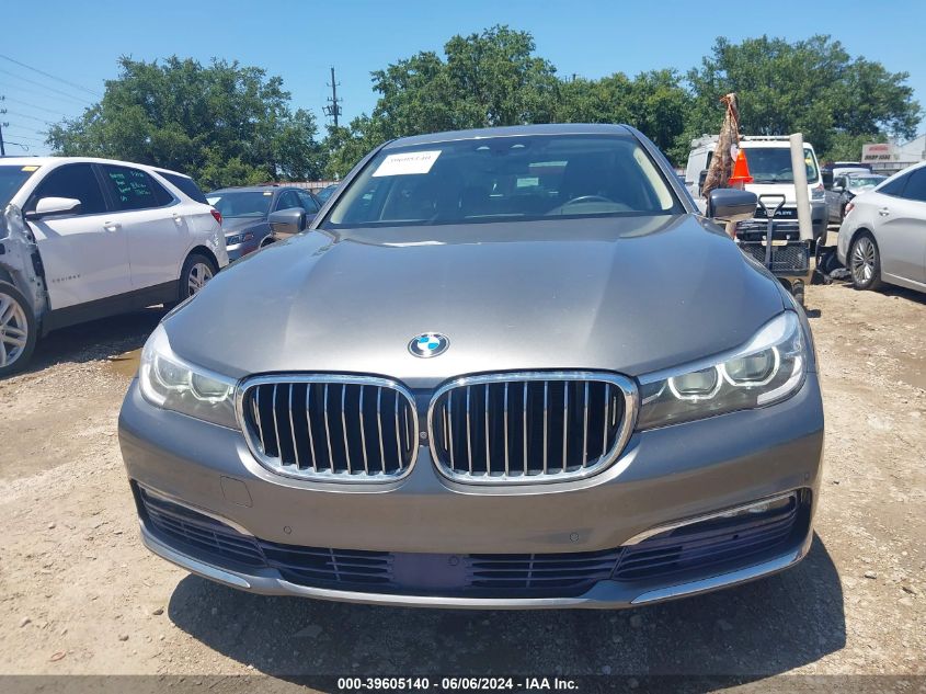 2016 BMW 740I VIN: WBA7E2C59GG739031 Lot: 39605140