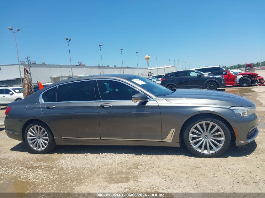 2016 BMW 740I VIN: WBA7E2C59GG739031 Lot: 39605140