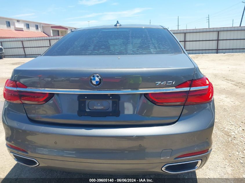 2016 BMW 740I VIN: WBA7E2C59GG739031 Lot: 39605140