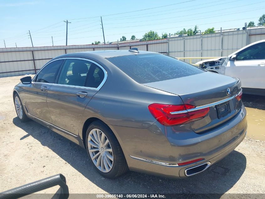 2016 BMW 740I VIN: WBA7E2C59GG739031 Lot: 39605140