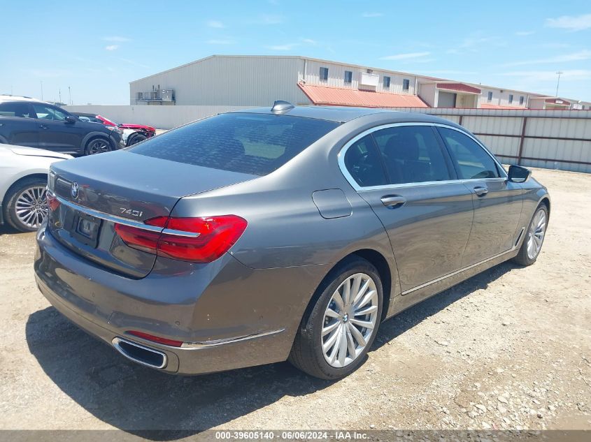 2016 BMW 740I VIN: WBA7E2C59GG739031 Lot: 39605140