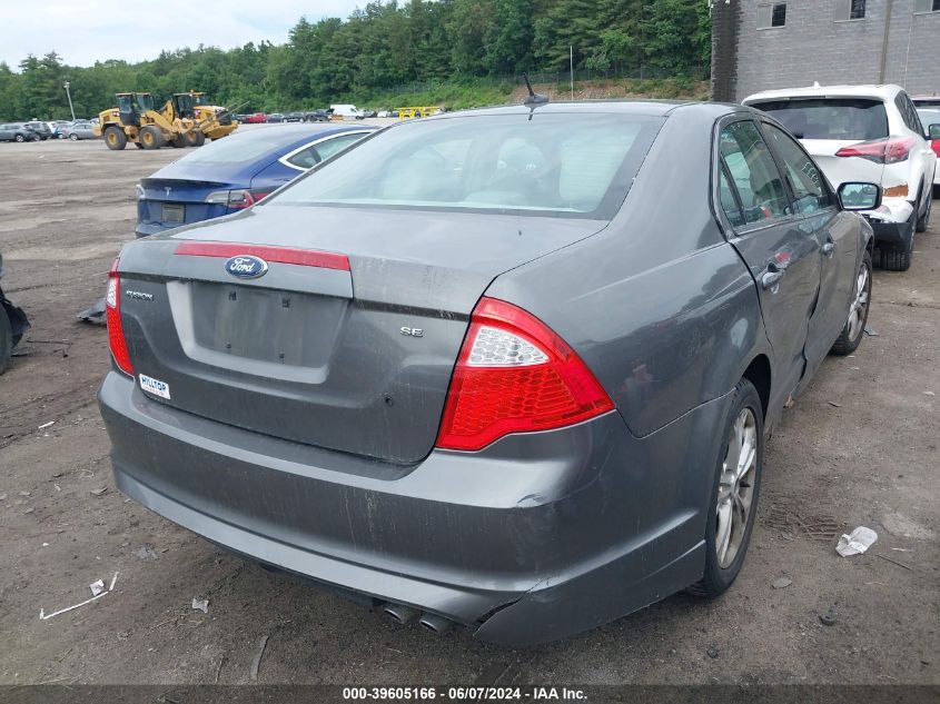 2012 Ford Fusion Se VIN: 3FAHP0HA8CR133837 Lot: 39605166