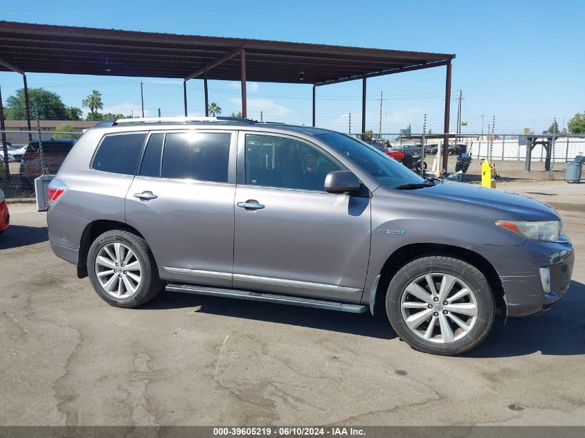 2012 Toyota Highlander Hybrid Limited V6 VIN: JTEDC3EH4C2007336 Lot: 39605219