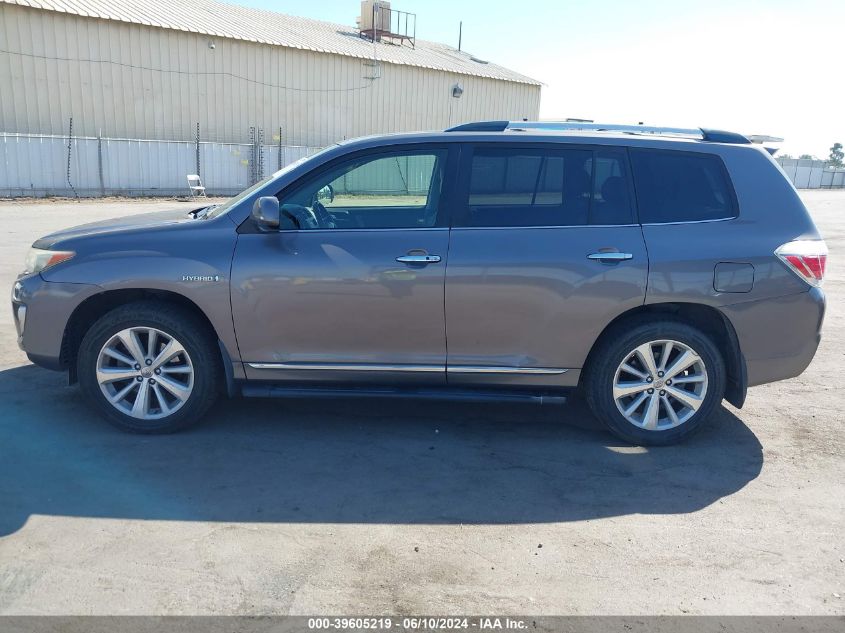 2012 Toyota Highlander Hybrid Limited V6 VIN: JTEDC3EH4C2007336 Lot: 39605219