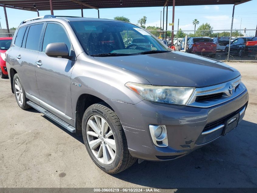 2012 Toyota Highlander Hybrid Limited V6 VIN: JTEDC3EH4C2007336 Lot: 39605219