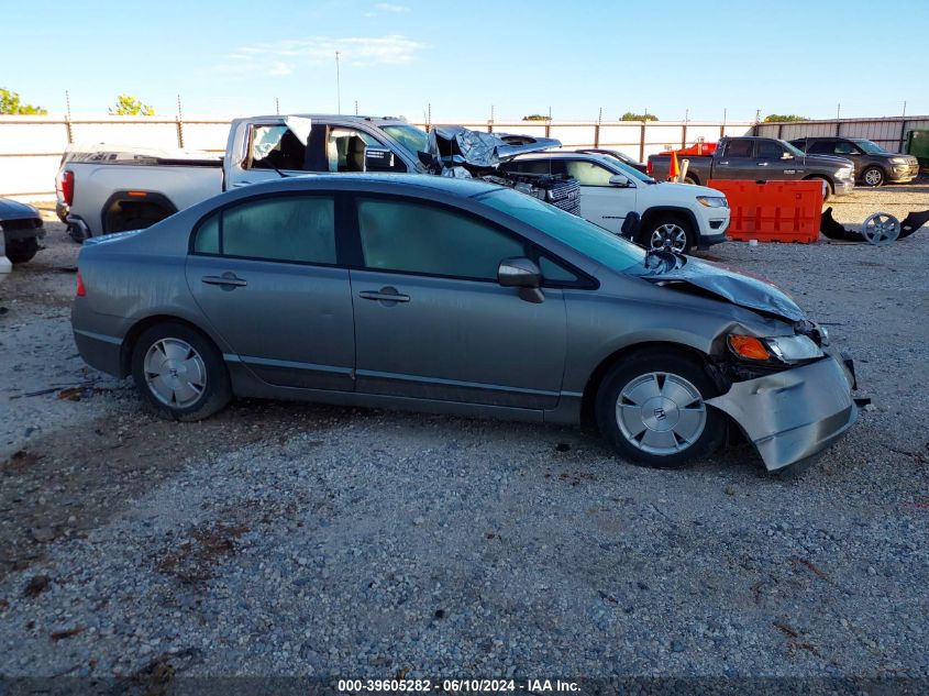2008 Honda Civic Hybrid VIN: JHMFA36248S019487 Lot: 39605282