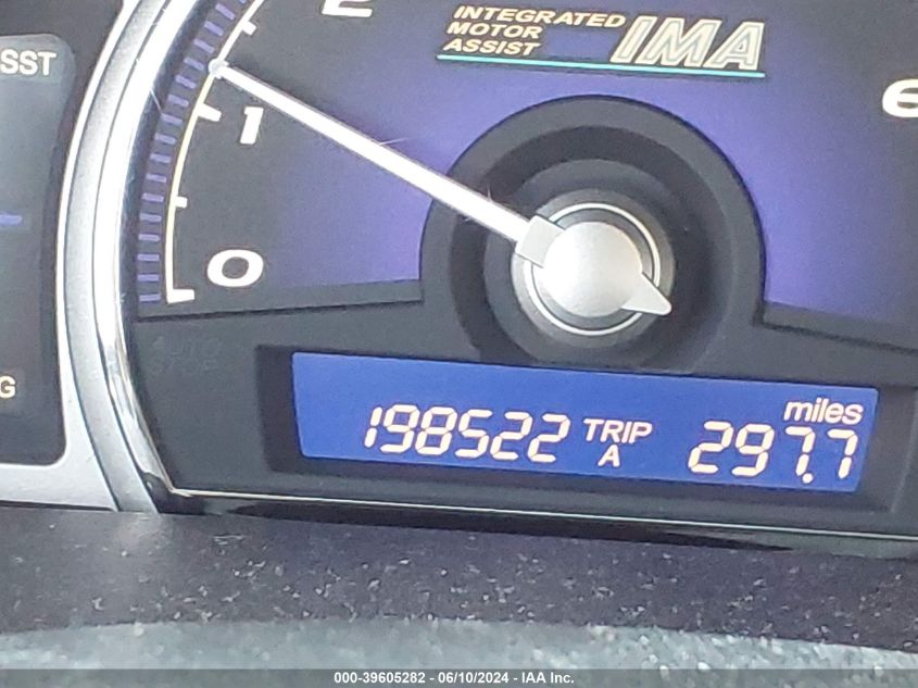 2008 Honda Civic Hybrid VIN: JHMFA36248S019487 Lot: 39605282