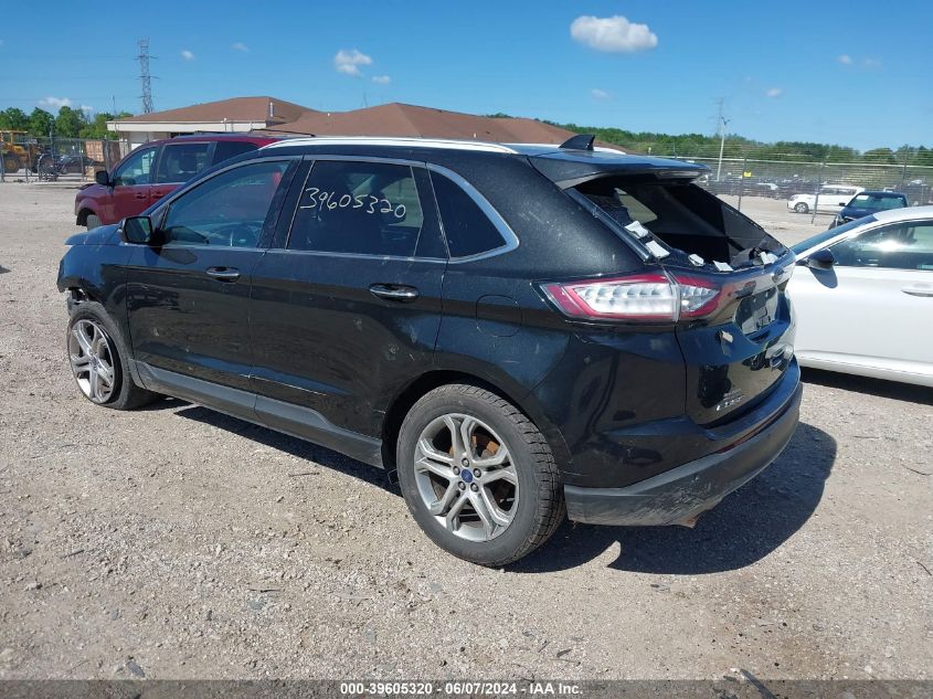 2015 Ford Edge Titanium VIN: 2FMTK4K9XFBB43681 Lot: 39605320