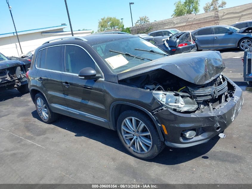 2014 Volkswagen Tiguan Sel VIN: WVGAV3AX4EW527803 Lot: 39605354