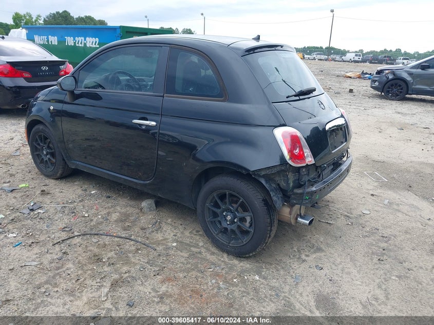 2012 Fiat 500 Pop VIN: 3C3CFFAR9CT285191 Lot: 39605417