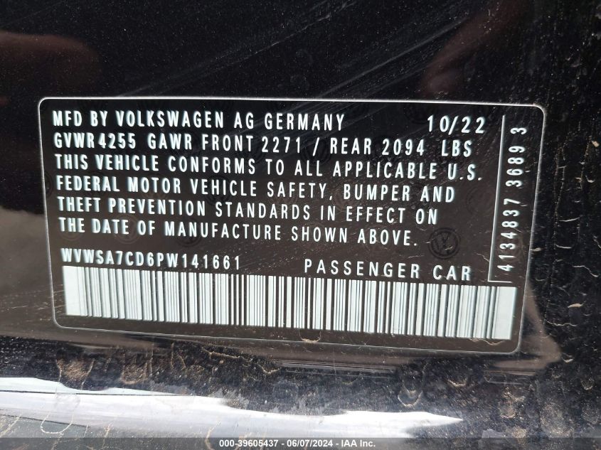 2023 VOLKSWAGEN GOLF GTI 2.0T SE - WVWSA7CD6PW141661