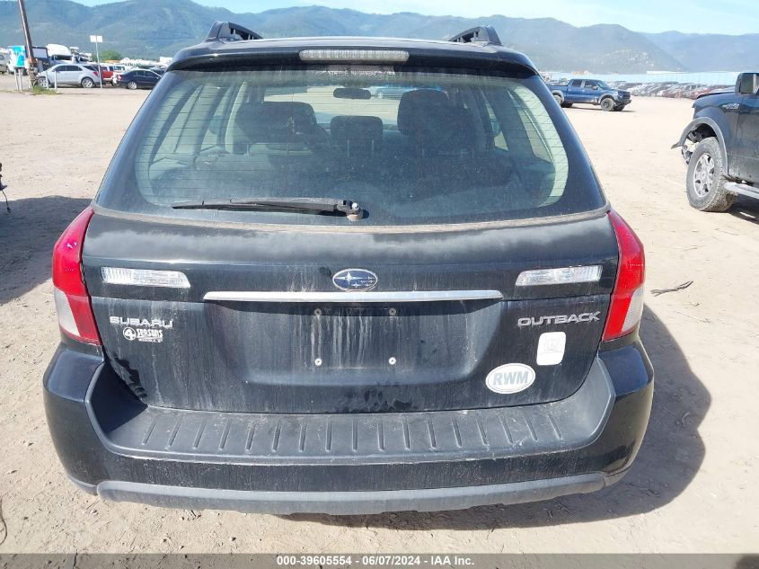 2008 Subaru Outback VIN: 4S4BP60C087352298 Lot: 39605554