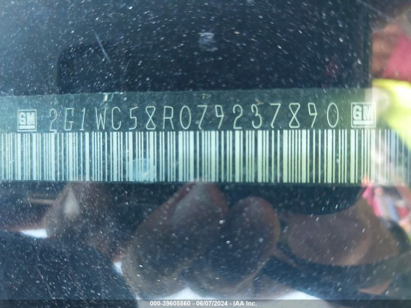 2007 Chevrolet Impala Lt VIN: 2G1WC58R079237890 Lot: 39605560