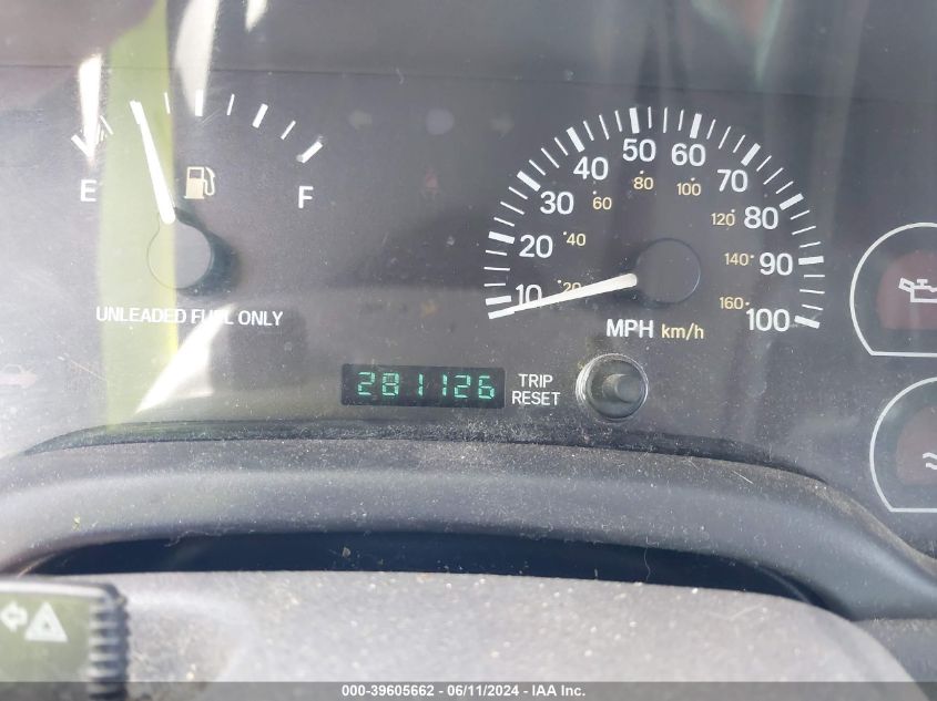 1998 Jeep Cherokee Se VIN: 1J4FJ27S6WL189331 Lot: 39605662