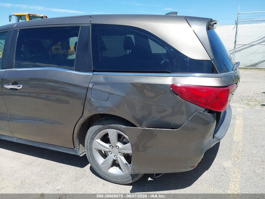 2018 Honda Odyssey Ex-L VIN: 5FNRL6H70JB087596 Lot: 39605679