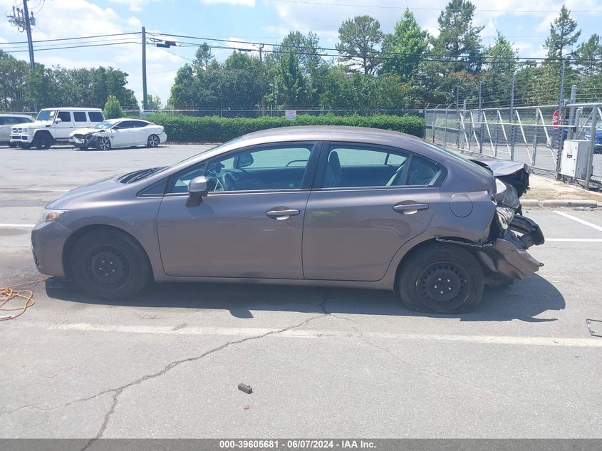 2013 Honda Civic Lx VIN: 19XFB2F59DE291467 Lot: 39605681