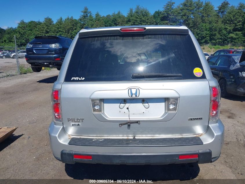 2006 Honda Pilot Ex-L VIN: 2HKYF18596H50711 Lot: 39605704