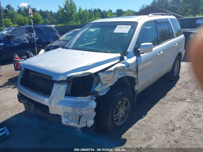 2006 Honda Pilot Ex-L VIN: 2HKYF18596H50711 Lot: 39605704