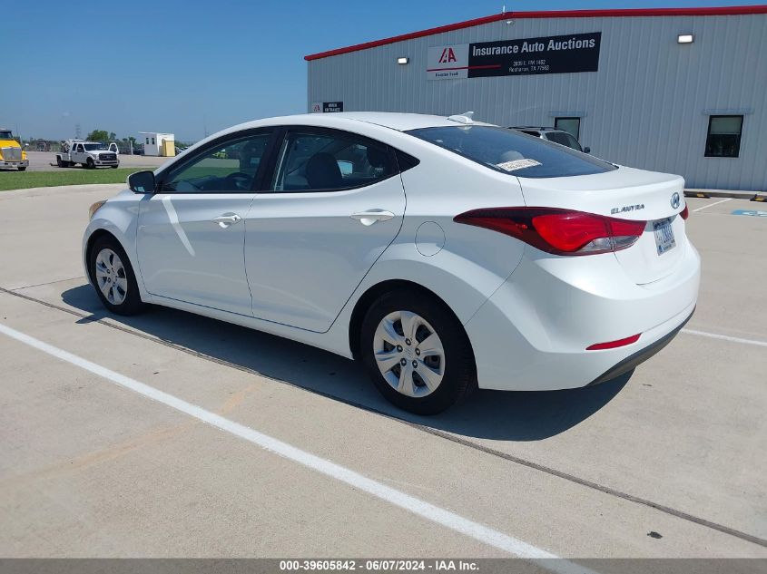 2016 Hyundai Elantra Se VIN: 5NPDH4AEXGH684239 Lot: 39605842