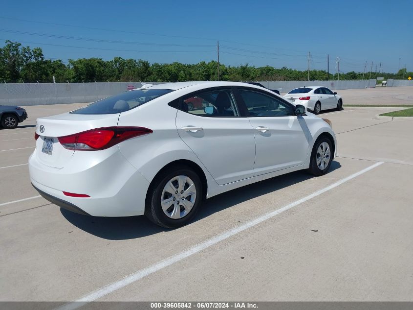 2016 Hyundai Elantra Se VIN: 5NPDH4AEXGH684239 Lot: 39605842