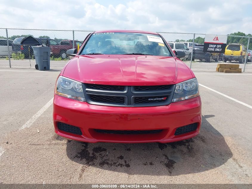 2014 Dodge Avenger Se VIN: 1C3CDZAB0EN189706 Lot: 39605899