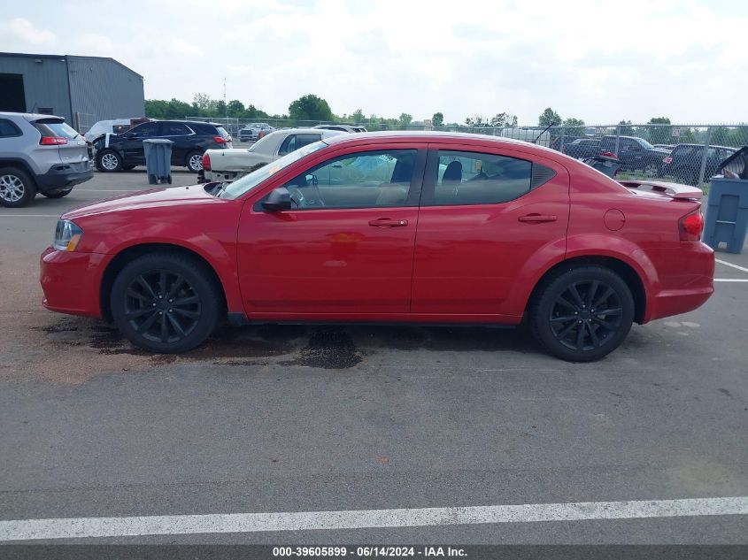 2014 Dodge Avenger Se VIN: 1C3CDZAB0EN189706 Lot: 39605899