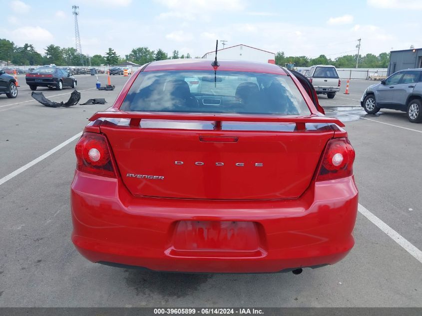 2014 Dodge Avenger Se VIN: 1C3CDZAB0EN189706 Lot: 39605899