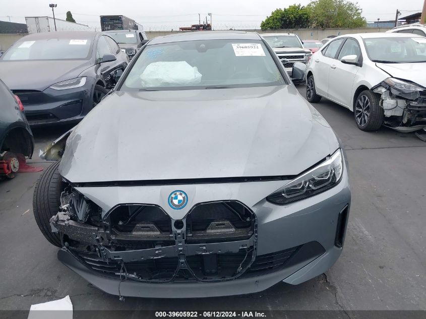 2024 BMW I4 Edrive35 VIN: WBY43AW01RFS13697 Lot: 39605922
