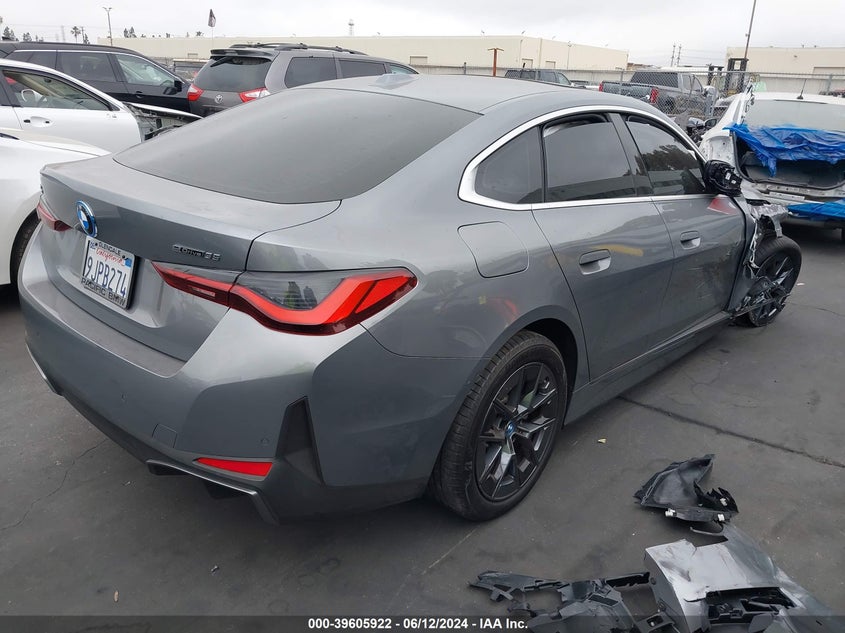 2024 BMW I4 Edrive35 VIN: WBY43AW01RFS13697 Lot: 39605922