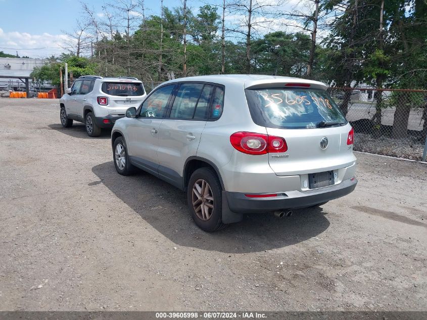 2011 Volkswagen Tiguan S VIN: WVGAV7AX2BW522828 Lot: 39605998