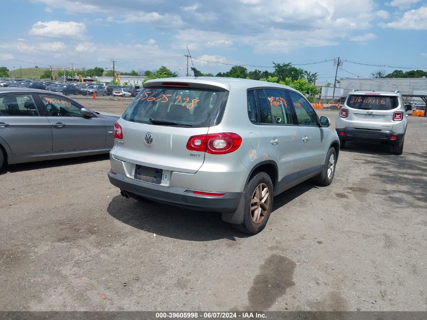 2011 Volkswagen Tiguan S VIN: WVGAV7AX2BW522828 Lot: 39605998