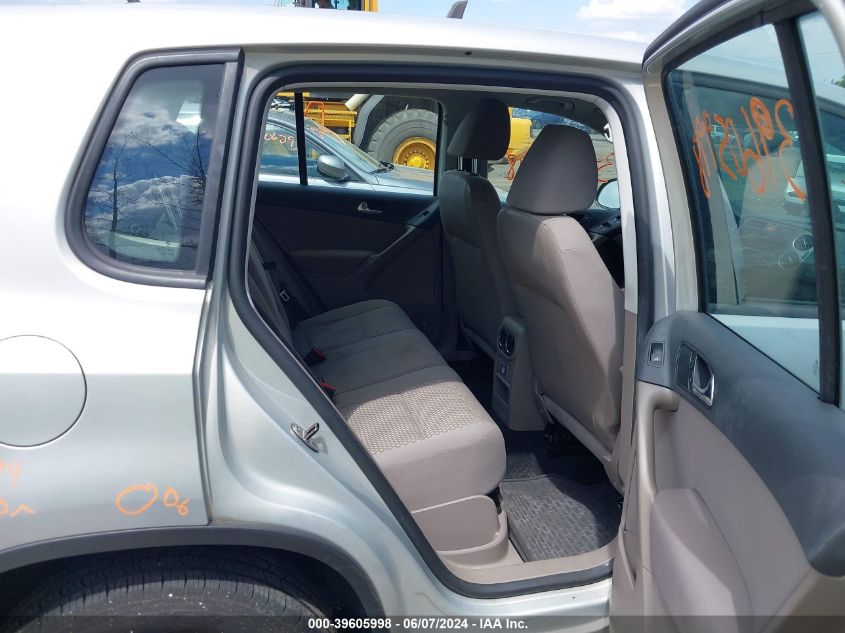 2011 Volkswagen Tiguan S VIN: WVGAV7AX2BW522828 Lot: 39605998