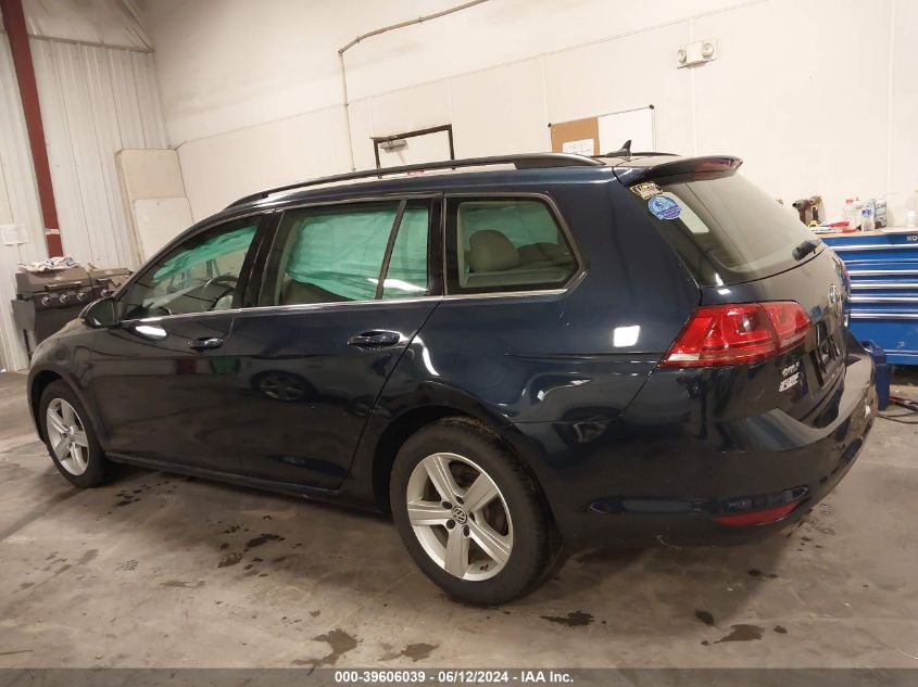 2015 Volkswagen Golf Sportwagen Tdi S 4-Door VIN: 3VWCA7AU1FM509571 Lot: 39606039