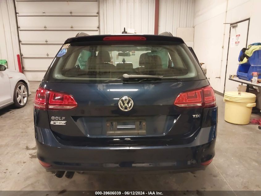 2015 Volkswagen Golf Sportwagen Tdi S 4-Door VIN: 3VWCA7AU1FM509571 Lot: 39606039