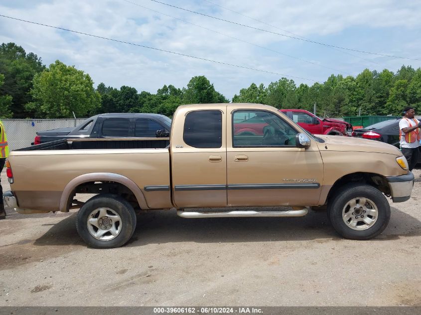 2000 Toyota Tundra Sr5 V8 VIN: 5TBBT441XYS033275 Lot: 39606162