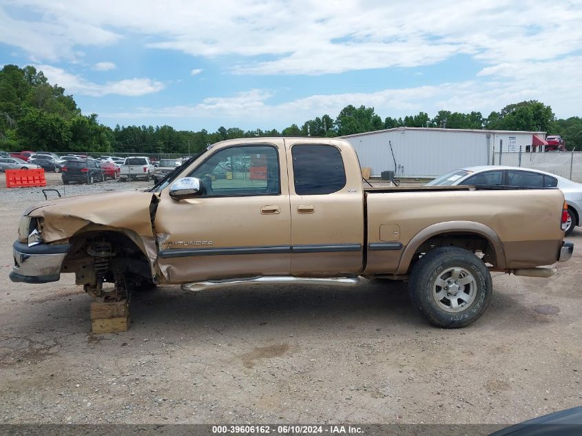 2000 Toyota Tundra Sr5 V8 VIN: 5TBBT441XYS033275 Lot: 39606162